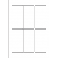 40606 - Label Size 55mm x 119mm - 6 label(s) per sheet