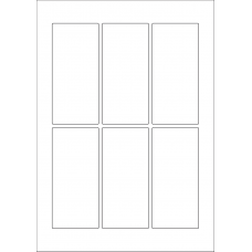 40606 - Label Size 55mm x 119mm - 6 label(s) per sheet
