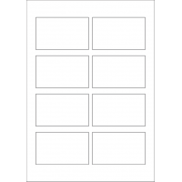 40621 - Label Size 86mm x 52.9mm - 8 label(s) per sheet