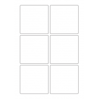 40622 - Label Size 85mm x 85mm - 6 label(s) per sheet