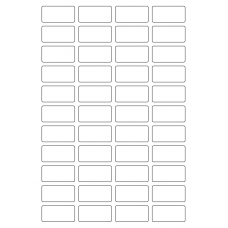 40652 - Label Size 43mm x 21mm - 44 label(s) per sheet
