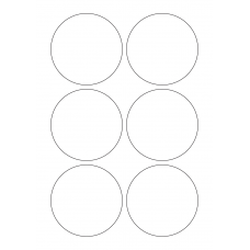 40662 - Label Size 85mm dia - 6 label(s) per sheet