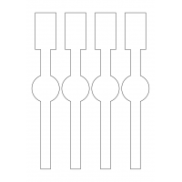 40687 - Label Size 45mm x 256mm - 4 label(s) per sheet