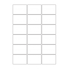 40711 - Label Size 60.5mm x 41mm - 18 label(s) per sheet