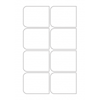 40724 - Label Size 77mm x 62mm - 8 label(s) per sheet