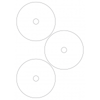 40728 - Label Size 115mm dia - 3 label(s) per sheet