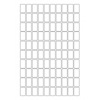 40742 - Label Size 15.8mm x 25.4mm - 100 label(s) per sheet
