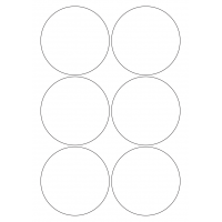 40756 - Label Size 92mm dia - 6 label(s) per sheet