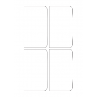 40811 - Label Size 73mm x 127mm - 4 label(s) per sheet