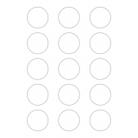 40834 - Label Size 45mm dia - 15 label(s) per sheet