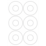 40948 - Label Size 90mm dia - 6 label(s) per sheet