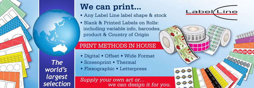 We can print on any of our labels! Ask us for a free quote