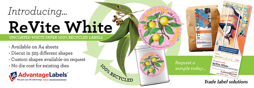 Introducing ReVite White - Uncoated white paper, 100% recycled