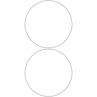 11113 - Label Size 124mm dia - 550 labels per roll