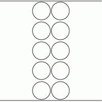 1120 - Label Size 50mm dia - 2,500 labels per roll