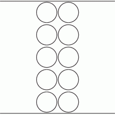 1121 - Label Size 46mm dia - 2,740 labels per roll 