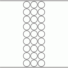 1123 - Label Size 30mm dia - 6,390 labels per roll 