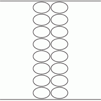 1133 - Label Size 48mm x 32mm Oval - 4,000 labels per roll