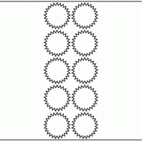 1141 - Label Size 48mm Starburst - 2,760 labels per roll