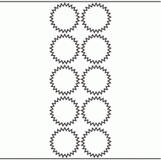 1141 - Label Size 48mm Starburst - 2,760 labels per roll 