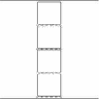 1175 - Label Size 105mm x 100mm (With Perf) - 650 labels per roll