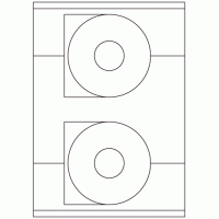 357 - Label Size 114.5mm CD-DVD - 2 labels per sheet