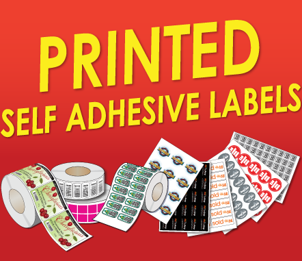 Printed self adhesive labels with your design