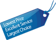 Lowest price, excellent service, largest choice